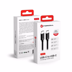 Kaabel USB C to USB C Forcell F-Energy QC4.0 PD 3A 60W 0,25 m C338 must