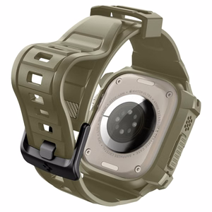 Spigen Rugged Armor Pro - rihm koos ümbrisega Apple Watch Ultra 49 mm (Vintage Khaki)