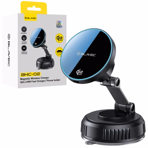 Blavec Car hoidja BHC-02 Qi2.2 25W vacum magnetic with induction laadija to windshield (BHC02-QI2PMWIB)must