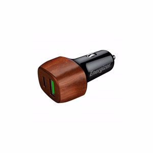 Energizer Ultimate D38WO autolaadija, USB-C + USB-A, 38 W PD + QC 3,0, pähklipuu mustriga