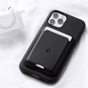 Spigen Valentinus magnetiline rahakott MagSafe'iga - must