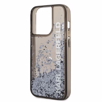 Karl Lagerfeld Liquid Glitter Elong ümbris jaoks iPhone 14 Pro Max - must