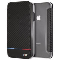 BMW Carbon Tricolor Stripe iPhone XS Max Ümbris - must