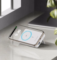 Powerbank Wozinsky WLWP-10KA0Y3WS 22.5W PD Qi2 10000 mAh, statiiviga, 1x USB-A, 1x USB-C - valge