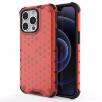 Honeycomb Case soomuskaitse TPU kaitsekattega iPhone 13 Pro jaoks punane