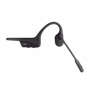 SHOKZ OpenComm2 2025 juhtmevabad Bluetooth luujuhtivusega kõrvaklapid videokonverentsideks USB-C laadimispordiga, mürasummutava mikrofoniga, mustad