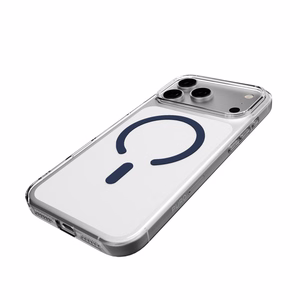 Puro Lite Mag TPU+PC Ümbris Compatible with MagSafe jaoks iPhone 17 Pro - Läbipaistev with Sinine Ring