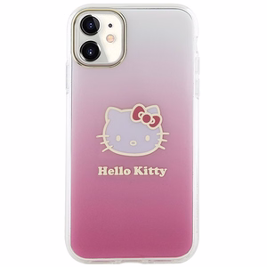 Hello Kitty IML Gradient Electrop Kitty Head Ümbris jaoks iPhone 11 / Xr - Roosa