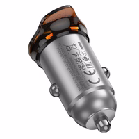 Car Laadija Hoco 2 x USB C QC PD 45W + Kaabel USB C to Lightning NZ16B metal hall