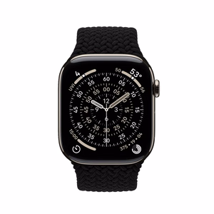 Crong Wave Band punutud Apple Watch rihm, 44/45/46/49 mm, must
