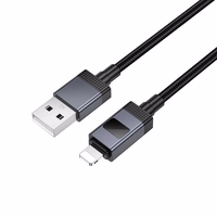 Kaabel USB A to Lightning Hoco 2,4A with display 1 m X118 must