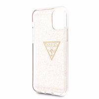Guess GUHCN58SGTLGO iPhone 11 Pro kuldne/kuldne kõva ümbris Glitter Triangle