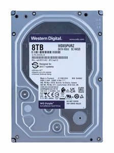 WESTERN DIGITAL Purple 8TB SATA 3.0 256 MB 5640 rpm 3,5" WD85PURZ (HDD)