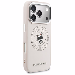 Karl Lagerfeld Point & Choupette Sketch MagSafe Ümbris for iPhone 17 Pro Max - roosa