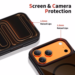 Tech-Protect MagHybrid MagSafe Чехол для iPhone 17 Pro Max - чёрный и красный