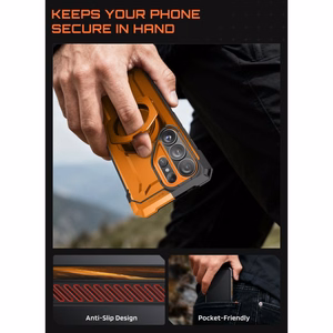 Supcase UB Grip Mag MagSafe ümbris Samsung Galaxy S26 Ultra jaoks - oranž ja must