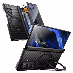 Supcase UB Aero MagSafe 2-osaline ümbrise ja privaatsusfiltriga ekraanikaitse komplekt Samsung Galaxy Z Fold 8 Ultra jaoks – must