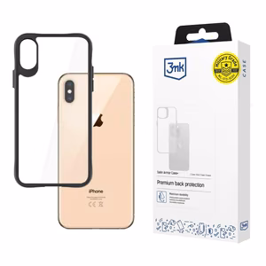 3mk Satin Armor Ümbris+ jaoks iPhone Xs Max - Läbipaistev Must