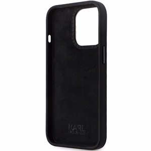 Karl Lagerfeld KLHCP14XSMHCNPK ümbris jaoks iPhone 14 Pro Max 6.7" - must Silicone C Metal Pin