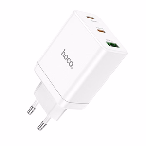 Phone Laadija Hoco 2 x USB C + USB A QC3.0 PD 3A 35W N33 valge