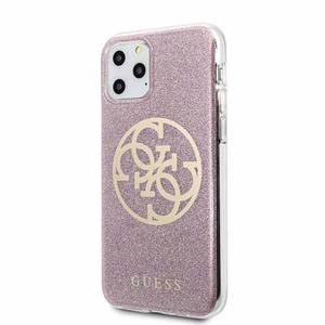 Guess GUHCN58PCUGLPI iPhone 11 Pro roosa/roosa hard case 4G Circle Glitter