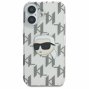 Karl Lagerfeld IML Karl Head Electroplated iPhone 16 Ümbris - Clear