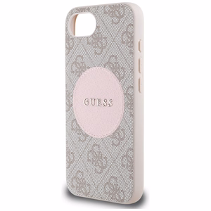 GUESS ümbris jaoks IPHONE 16e (SE 4 2025) compatible with MagSafe GUHMPSE4P4PGRSGP (PU 4G Circle W/ Classic Logo) roosa