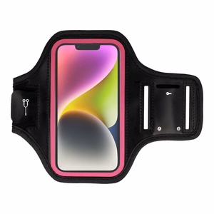 Чехол Armband Slim Type 2 для iPhone 13/13 Pro/14/14 Pro/15/15 Pro/16/16 Pro/Samsung S21/S22/S23/S24 (5,5 дюймов) чёрно-розовый