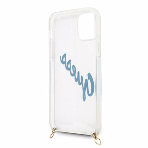 Guess GUHCP12SCRTVSBL iPhone 12 mini 5.4" sinine/sinine kõvakaaneline ümbris Script Vintage