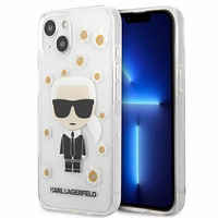 Karl Lagerfeld Flower Ikonik Karl ümbris iPhone 13 mini jaoks - Läbipaistev
