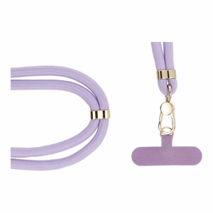 SWING (8mm) Phone lanyard, Phone pendant with adjustable length / cord length 165cm (max 82.5cm in the loop) / on the shoulder or neck - lilla