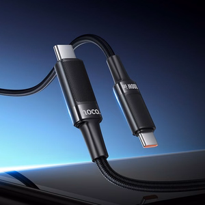 Hoco U153 Extreme USB-C–USB-C kaabel, PD, 5 A, 100 W, 1,2 m – must