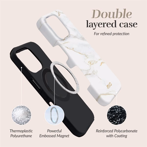 MIO White Marble Magsafe Чехол iPhone 17 Pro Max