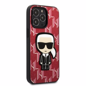 Karl Lagerfeld KLHCP13XPMNIKPI iPhone 13 Pro Max 6.7" жёсткий чехол красный/красный Monogram Ikonik Patch