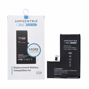 AmpSentrix Basic aku iPhone 15 PRO jaoks (suurendatud mahutavus 3480 mAh)