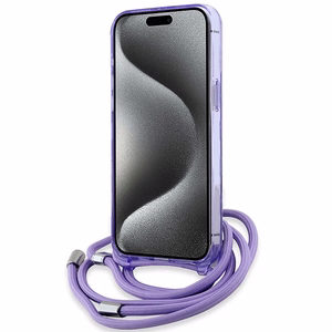 Karl Lagerfeld IML Crossbody Monogram Karl & Choupette Head MagSafe чехол для iPhone 15 Pro Max - фиолетовый