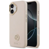 GUESS ümbris jaoks IPHONE 17 compatible with MagSafe GUHMP17SPGCRMDEP (PU W/ Grained Strass Logo) roosa