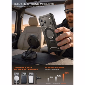 Supcase Grip Pro Mag MagSafe ümbris iPhone 18 Pro Max / 17 Pro Max – must