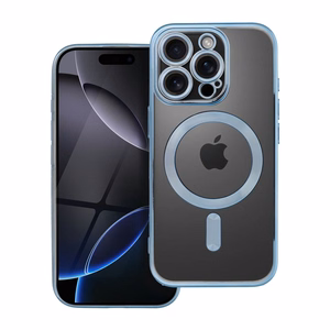 Чехол для iPhone 16 PRO Electro Mag Cover совместимый с MagSafe синий