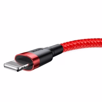 Baseus Cafule USB Lightning Cable 2,4A 0,5m (Punane)