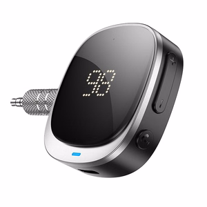 AUX Bluetooth adapter Jack 3,5 mm Hoco ekraaniga E80 must