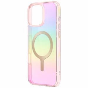 Uniq Iridescia Magclick Charging Ümbris jaoks iPhone 16 Pro - Roosa