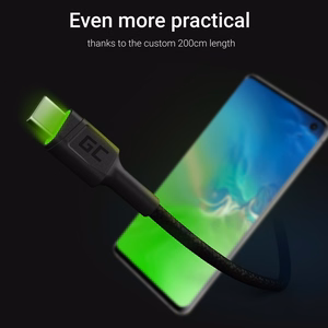 Green Cell KABGC13 – USB-A to USB-C kaabel, USB 2.0, 2 m, must