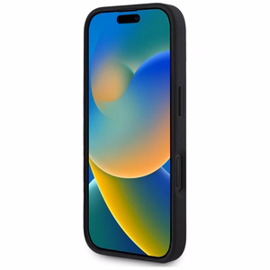 Guess Grained Big 4G Logo Small Classic Logo ümbris jaoks iPhone 16 - must