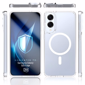 3mk Armor MagCase jaoks Samsung Galaxy S25 Edge - Läbipaistev