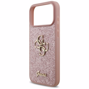Guess Fixed Glitter Big 4G ümbris iPhone 18 Pro Max / 17 Pro Max jaoks, roosa
