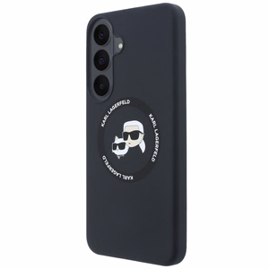 Karl Lagerfeld Silicone Karl&Choupette Heads MagSafe ümbris Samsung Galaxy S26 FE – must