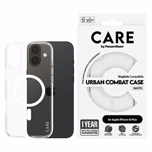 CARE by PanzerGlass Flagship Ümbris iPhone 16 Plus 6.7" valge/valge MagSafe 1339