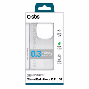 SBS Skinny Cover Xiaomi Redmi Note 15 Pro - läbipaistev