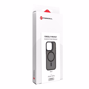 Case for iPhone 16 PRO Forcell F-Protect Shadow Stand Premium compatible with MagSafe black
